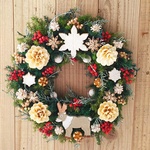 赤いベリーのクリスマスリース約24～27㎝　受注制作