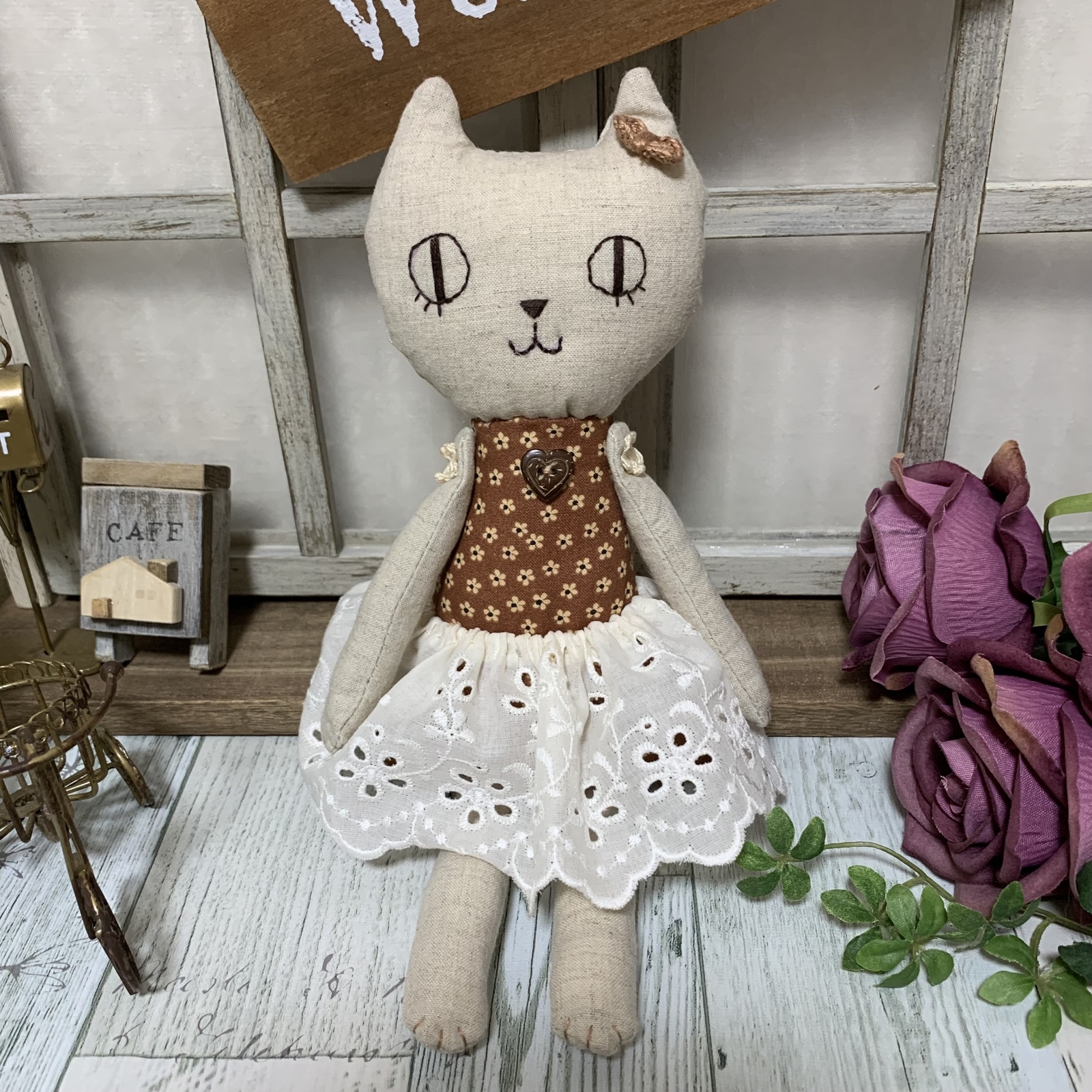 ミナペルホネン＊ハンドメイド＊ぬいぐるみ＊猫＊ ミナペルホネン＊ハンドメイド＊ぬいぐるみ＊猫＊120 C99393164