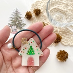 Noël collection キッズ クリスマス レジン おうち ヘアゴム christmas house