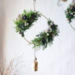 【再販】＊ベル🔔が揺らぐ真鍮クリスマスリース＊　　　　　　　　　　　　　　クリスマス/ベル/ゴールドリング/真鍮リース/ギフト
