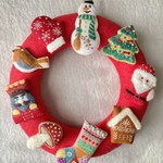 大きめクリスマスリース　5