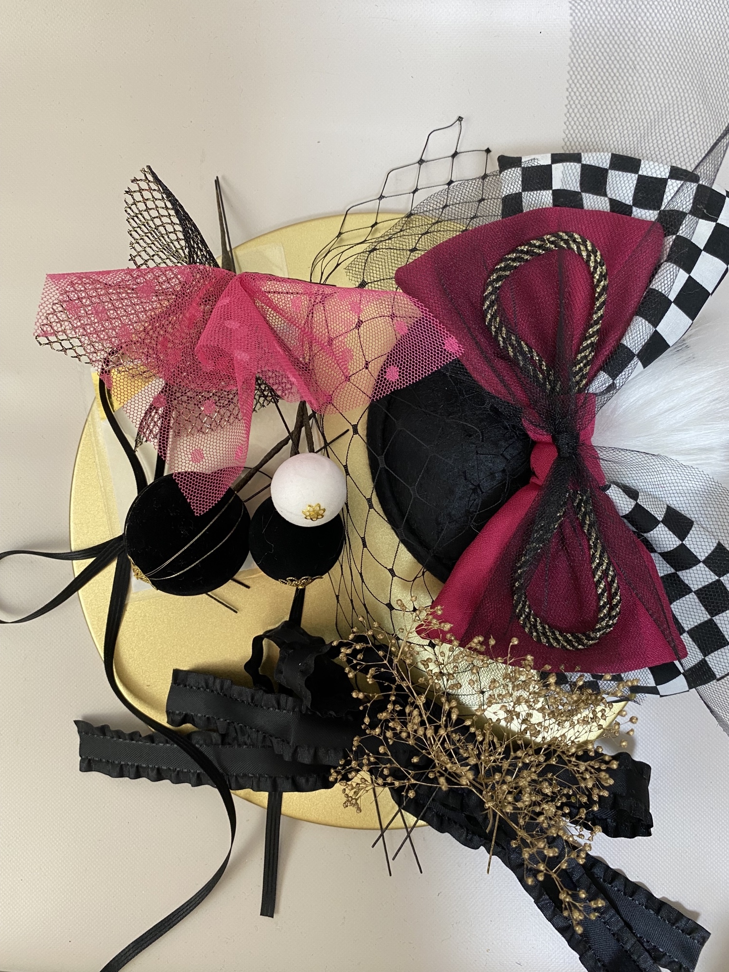 ドイツ製♡トーク帽♡カクテルハット♡ヘッドドレス♡カシラ好きの方にも CAフォーマルトークハット(ONESIZE BLACK): ヘッドドレス｜帽子
