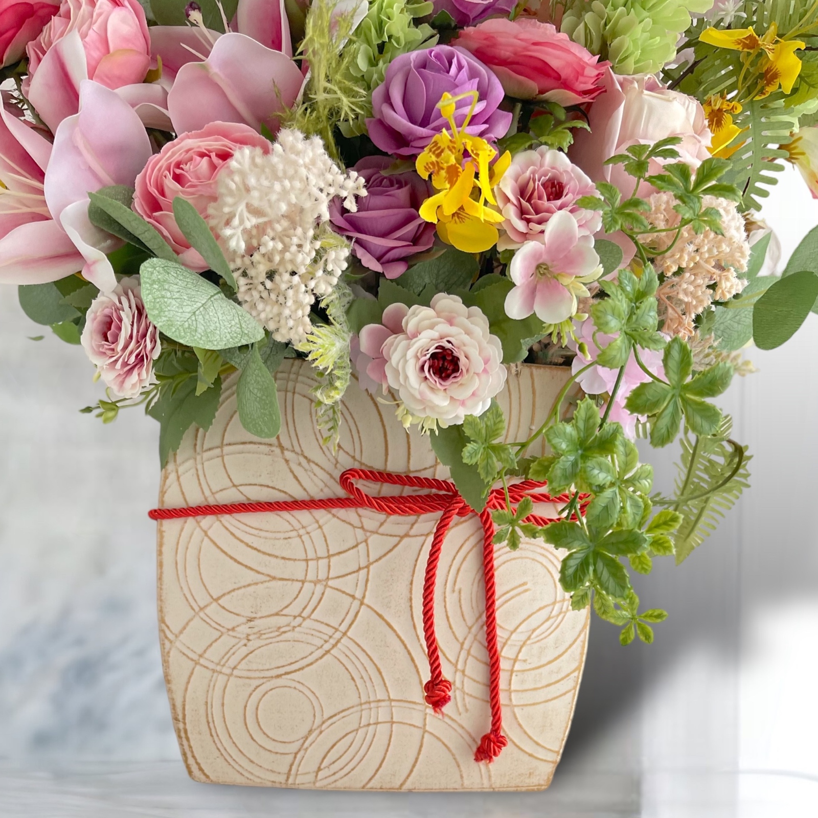 お正月フラワーアレンジ♡フラワーアレンジメント♡造花アレンジ 楽天市場】【10/4-10/10 200円offクーポン】和風フラワー