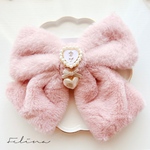 ★New★でかもこリボンバレッタ🎀ピンク