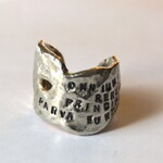 lingua latina　　錫 刻印フリーサイズリング ◼pivo◼1930