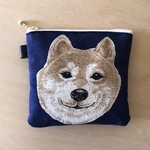 柴犬ポーチ《A》*ネイビー