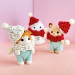 🐻Sylvanian Families  帽子とマフラー　2セット【シルバニアファミリー　赤ちゃん　ハンドメイド　着せ替え　着せ替え服　冬　シルバニア　フィギア　帽子　マフラー】