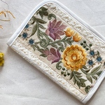 インド刺繍リボン　通帳ケース