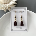 ちびタッセルとスワロフスキーのイヤリング