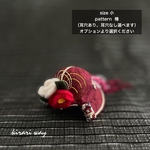 ❹羊毛フェルト 椿の兜 (小) かぶりもの お正月