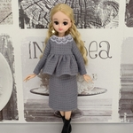 リカちゃん服　トップスとスカートとピアスの3点セット