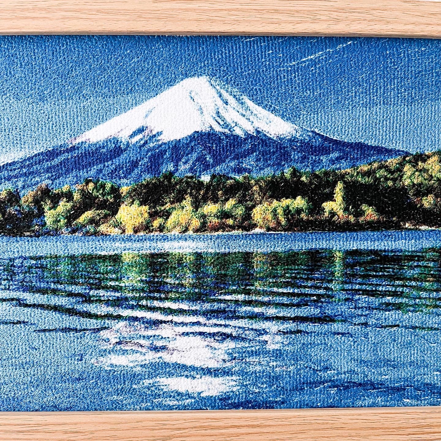 楽天市場】【ふるさと納税】 刺繍絵画 富士山 刺繍絵 絵 絵画