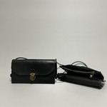 イタリアンレザー親子がま口◆角12cm  ブラウン　マチあり