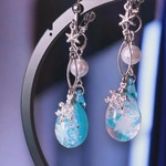 【受注制作】雪の結晶＊ダイアモンドダストの2wayピアス／イヤリング
