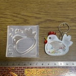 にわとり5cm【シェイカー シリコンモールド 型】鶏 ニワトリ