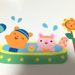 夏の壁面 プールあそび