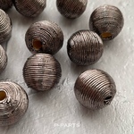 ブラウン コード ビーズ 14mm 6ヶ