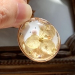 アンティーク紫陽花ねずみ　ネックレス　　#1