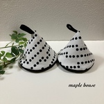 【 Sale】三角型鍋つかみ2個セット🍀北欧ドット柄
