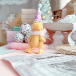 パーティひよっこ🐥🎉ピンクのパーティ帽とネックカフ