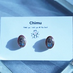 Chimuのお絵描きピアス　綺麗め　小さめ　花