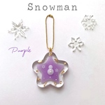 ⛄️＊星型クリアキーホルダー PURPLE