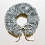fur bib / gray  ファー スタイ 男の子 女の子 ファースタイ   オシャレ つけ襟 スヌード マフラー 