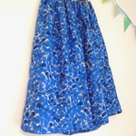 ＊水彩画風木の実柄 ティアードスカート(blue)＊