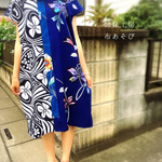 浴衣ワンピース*3種の花柄/着物リメイク
