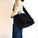 POST SHOULDER TOTE BAG(ブラック)ショルダーバッグ 斜め掛け 帆布 メッセンジャー