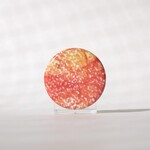「ほっこり」32mm　いろ色缶バッジ【あかいろ】