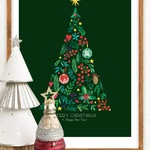 『クリスマスツリー(Darkgreen)』　インテリアポスター 