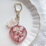 くまさん付♡いちごのシャカシャカキーホルダー🍓