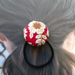 インド刺繍リボンのヘアゴム　13