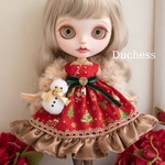 ブライス服 アウトフィット 洋服 クリスマスフェスティバルワンピ