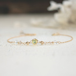 Candy charm Bracelet 14KGF Peridot