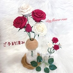 ご予約済み！！クレイフラワー ラメ入りRose ＆ミニrose