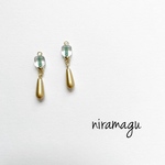 innercolor beads×gold drop beads pierce