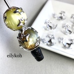 【再販】10個/シルバー　星のビーズキャップ　BE136S