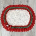 Xmas カフェマット🎄犬用 楕円形（63×49ｾﾝﾁ程）