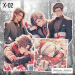 【X-02】期間限定　コラージュ素材　人物ステッカー　クリスマスプレゼント男子