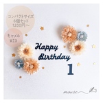 コンパクトサイズ 𓍯𓈒𓏸︎︎︎︎ ペーパーフラワー 6個セット 誕生日 飾り ガーランド