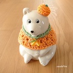 しろくま貯金箱用　 こたつでみかん🍊