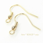 高品質 K16GP フィッシュフックピアス