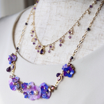 透き通った水色の花＊ピアス／イヤリング