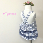 バックフリルロンパース*tulle&stripe