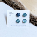 stone earrings(サージカルステンレスピアス/4粒セット)