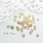 ５０枚 メタル パーツ（星 約4.5mm）ゴールド＼送料無料／