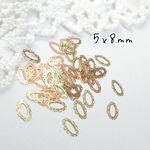 ５０枚 メタル パーツ（フレーム 5x8mm）ゴールド＼送料無料／