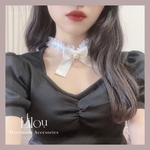 【𝖭𝖾𝗐】月夜の白薔薇チョーカー 🥀 ホワイト ✟ ゴスロリ チョーカー コスプレ